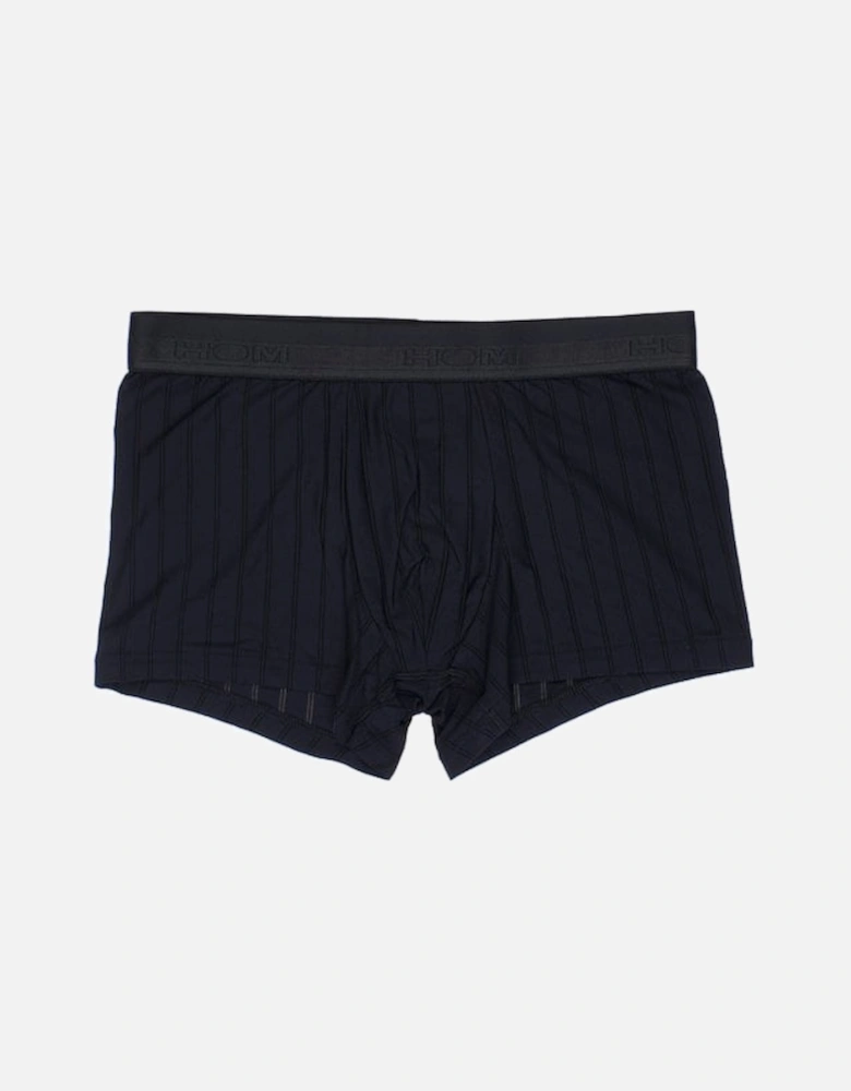 Chic Ribbed Comfort Boxer Trunk, Black