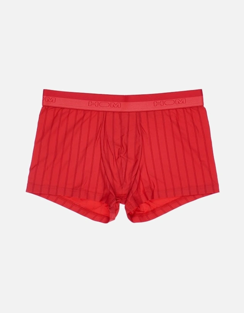 Chic Ribbed Comfort Boxer Trunk, Red