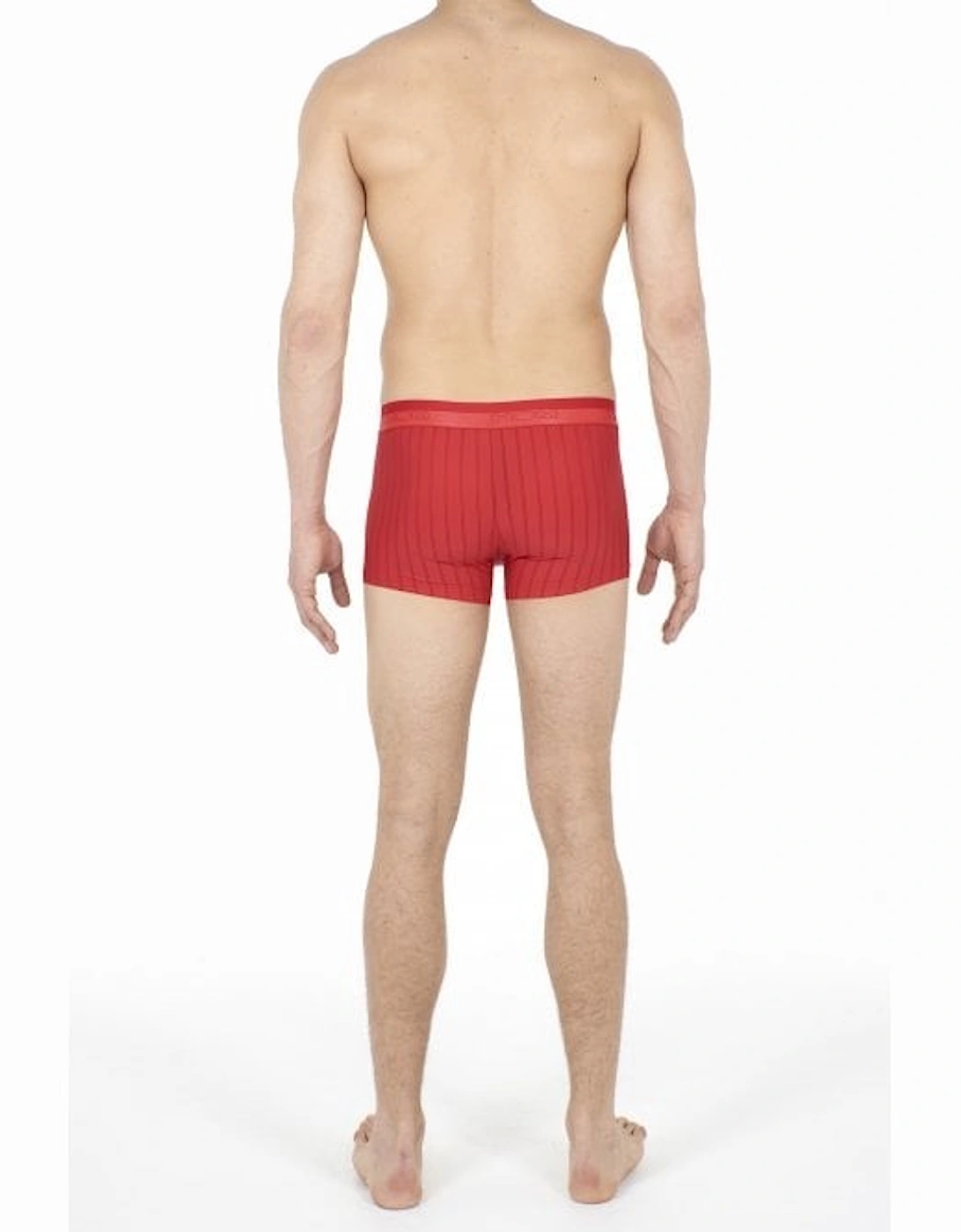 Chic Ribbed Comfort Boxer Trunk, Red