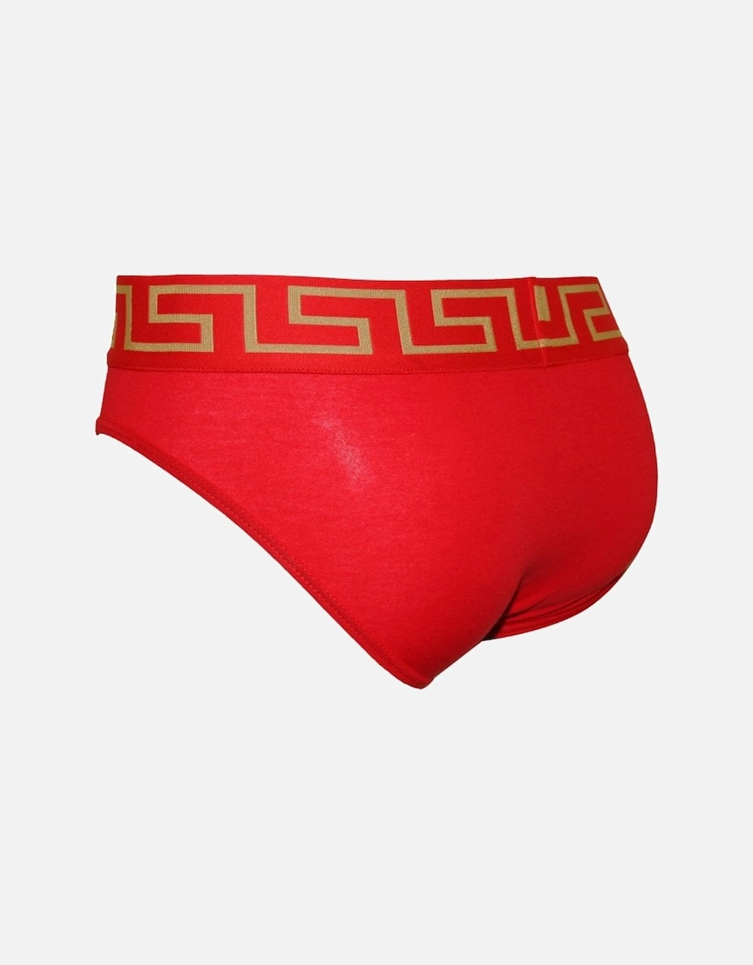 Iconic Greca Low-Rise Brief, Red/gold