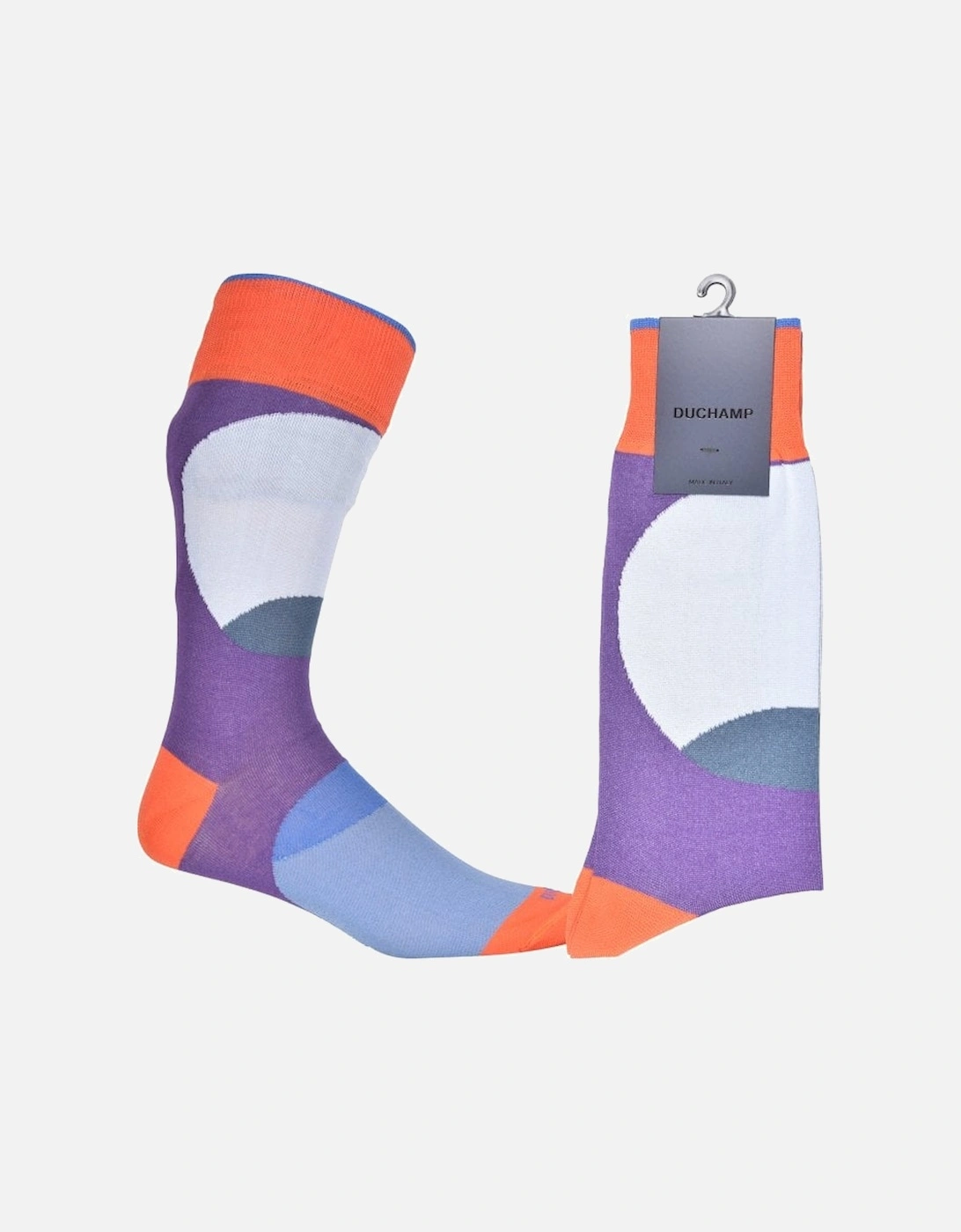 Circle Socks, Purple/orange, 4 of 3