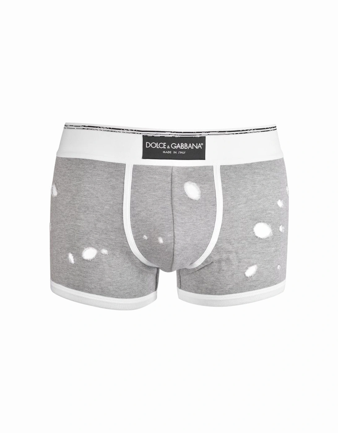 Made In Italy Label Distressed-Look Boxer Trunk, Grey/white, 5 of 4