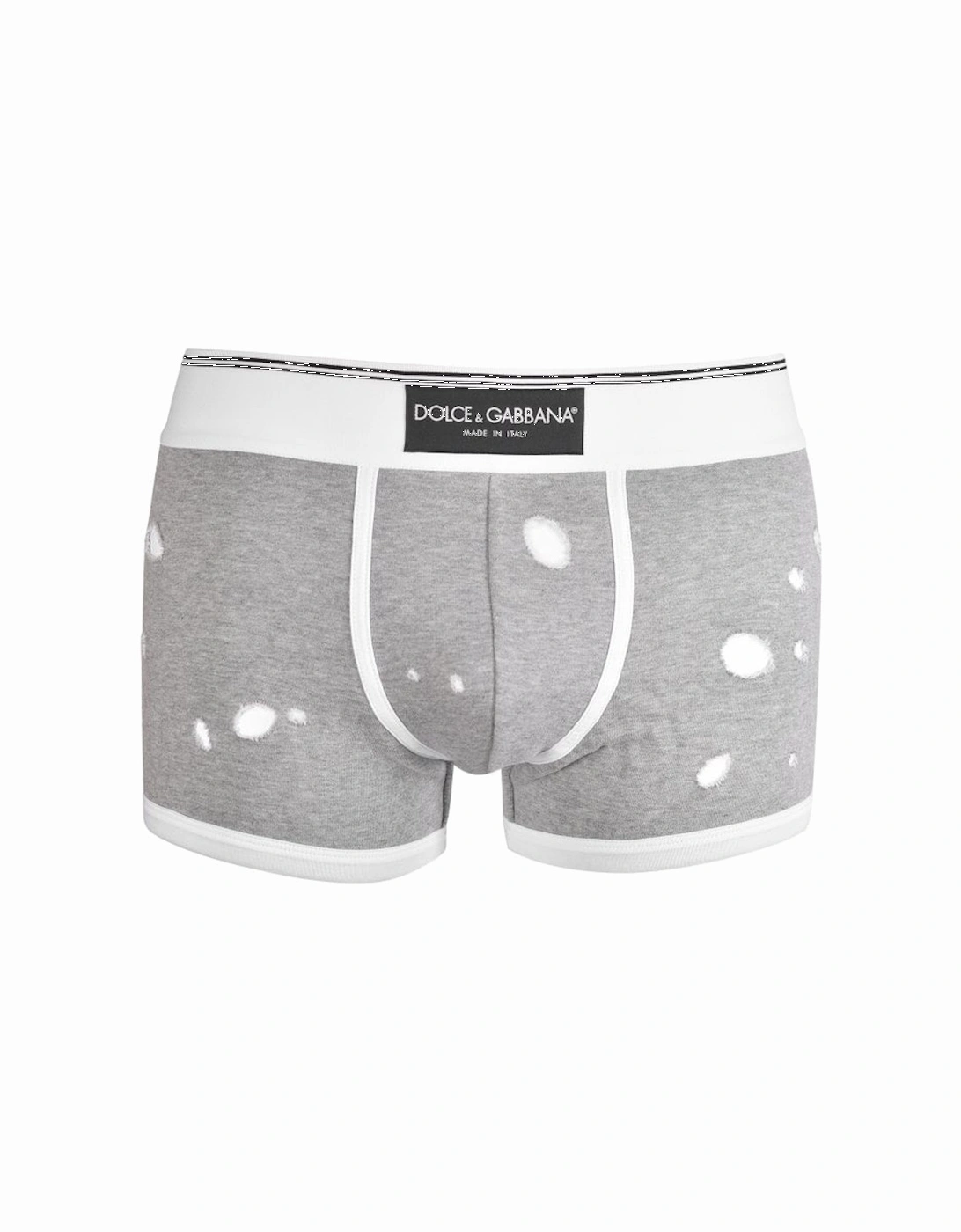Made In Italy Label Distressed-Look Boxer Trunk, Grey/white, 4 of 3