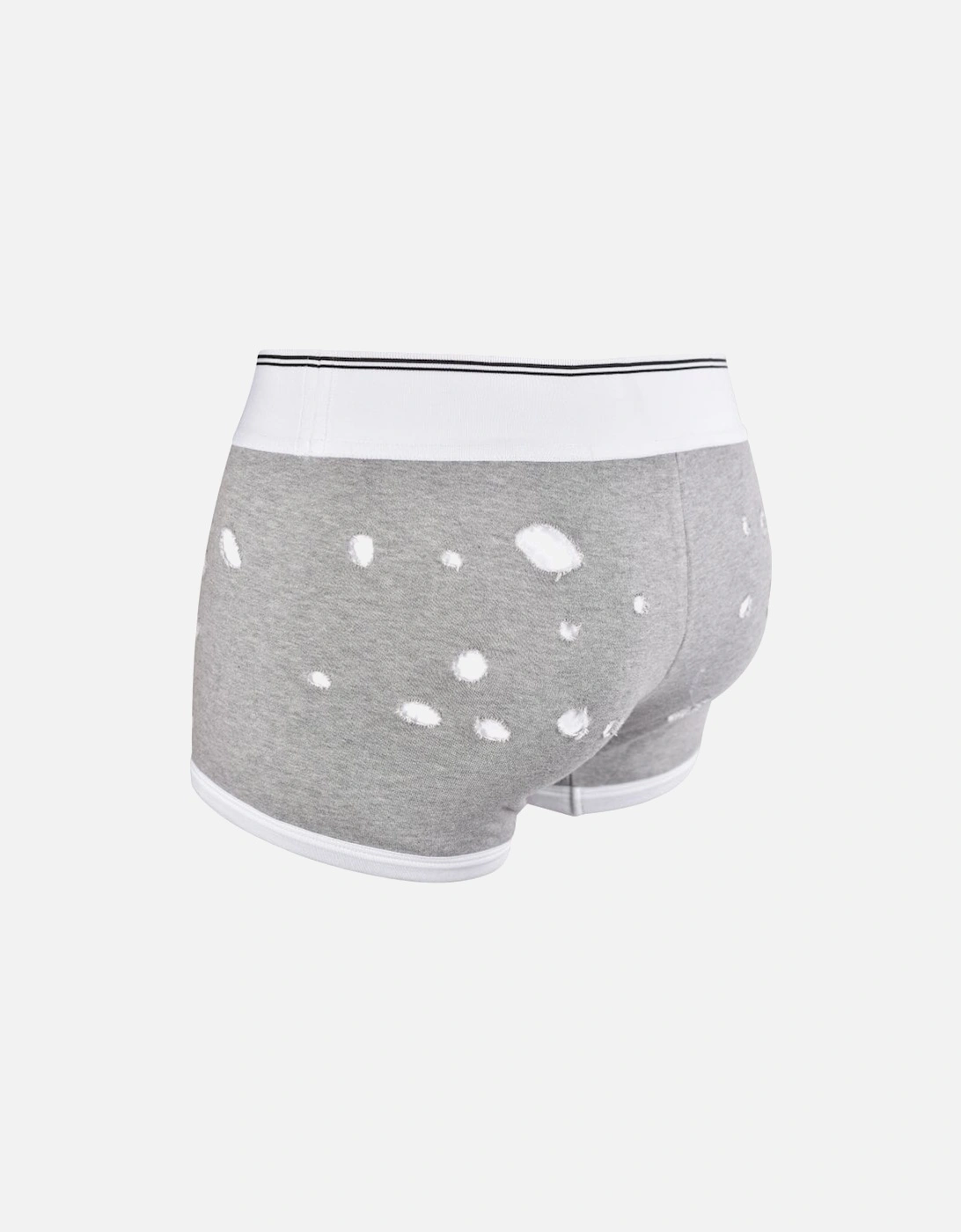 Made In Italy Label Distressed-Look Boxer Trunk, Grey/white