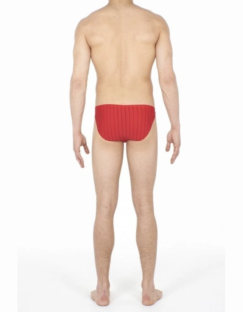 Chic Ribbed Comfort Micro Briefs, Red