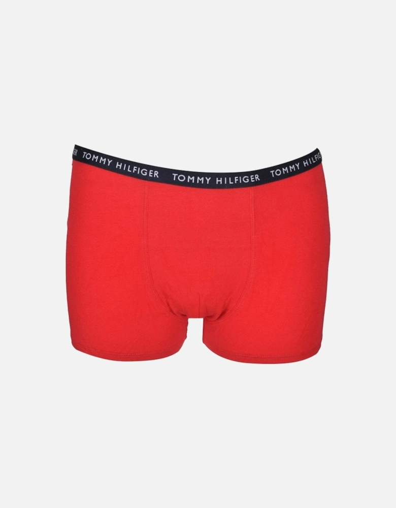 7-Pack Repeat Logo Boys Boxer Trunks, Red/White/Grey/Navy