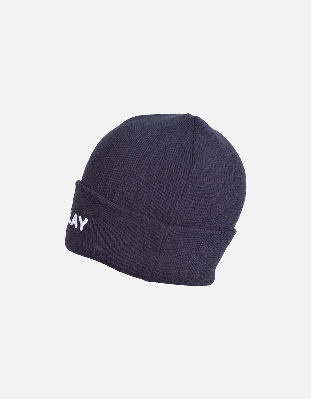 Embroidered Logo Beanie Hat, Navy