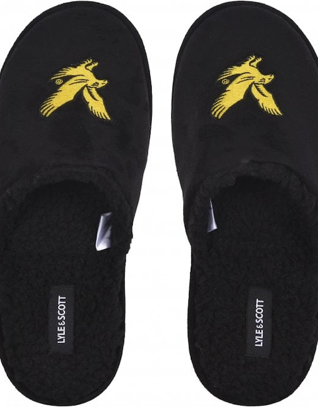Embroidered Logo Mule Slippers, Black, 13 of 12