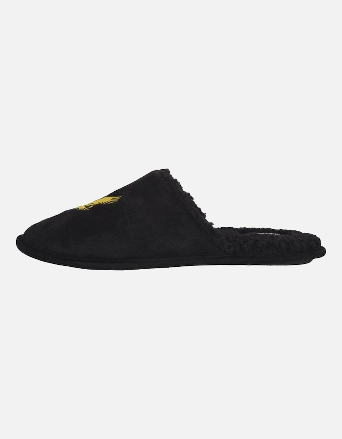 Embroidered Logo Mule Slippers, Black
