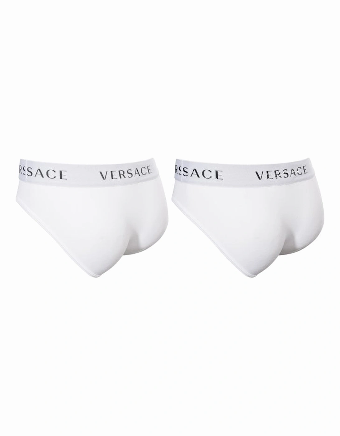 2-Pack Classic Logo Low-Rise Briefs, White