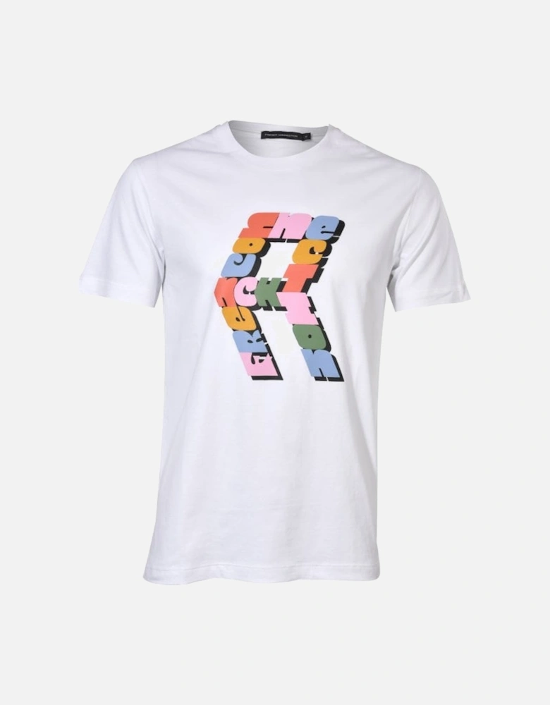 Pop Letter Logo T-Shirt, White