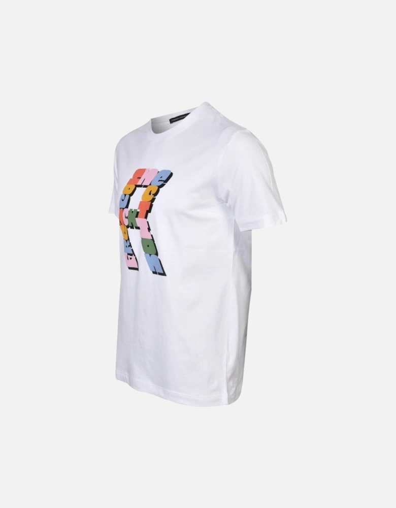 Pop Letter Logo T-Shirt, White