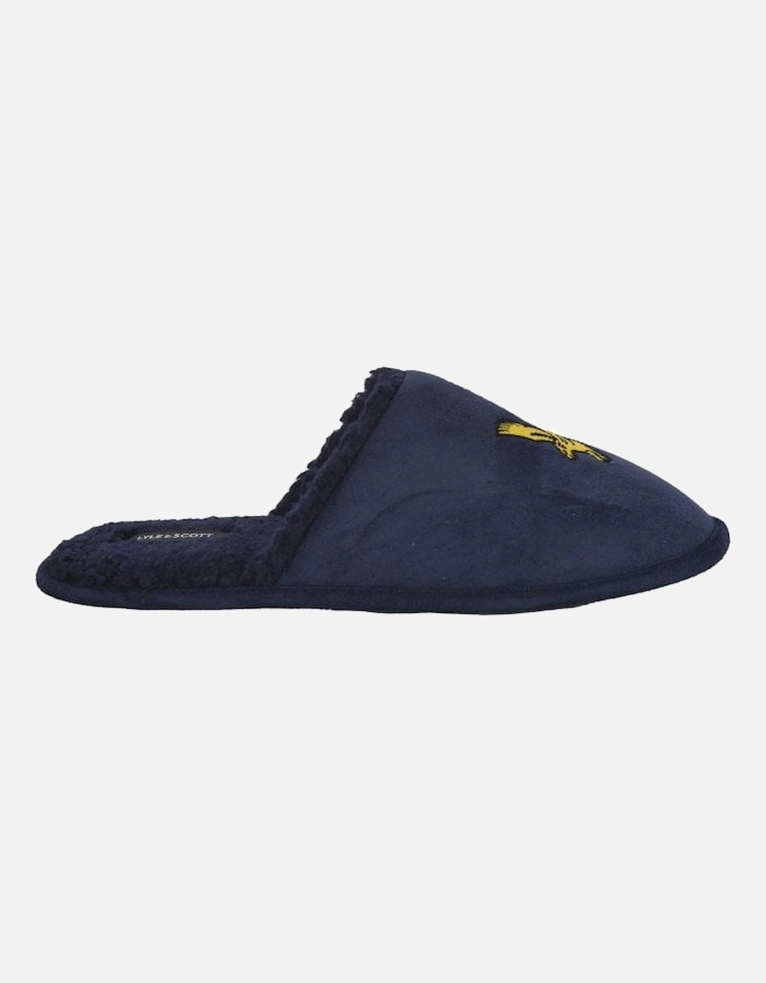 Embroidered Logo Mule Slippers, Navy, 9 of 8