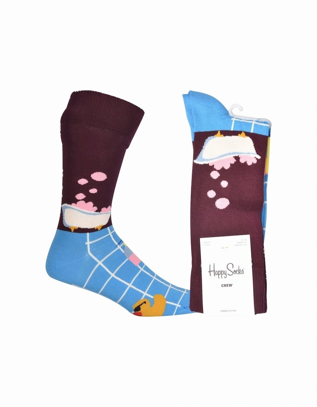 Me Time Socks, Burgundy/Blue, 4 of 3