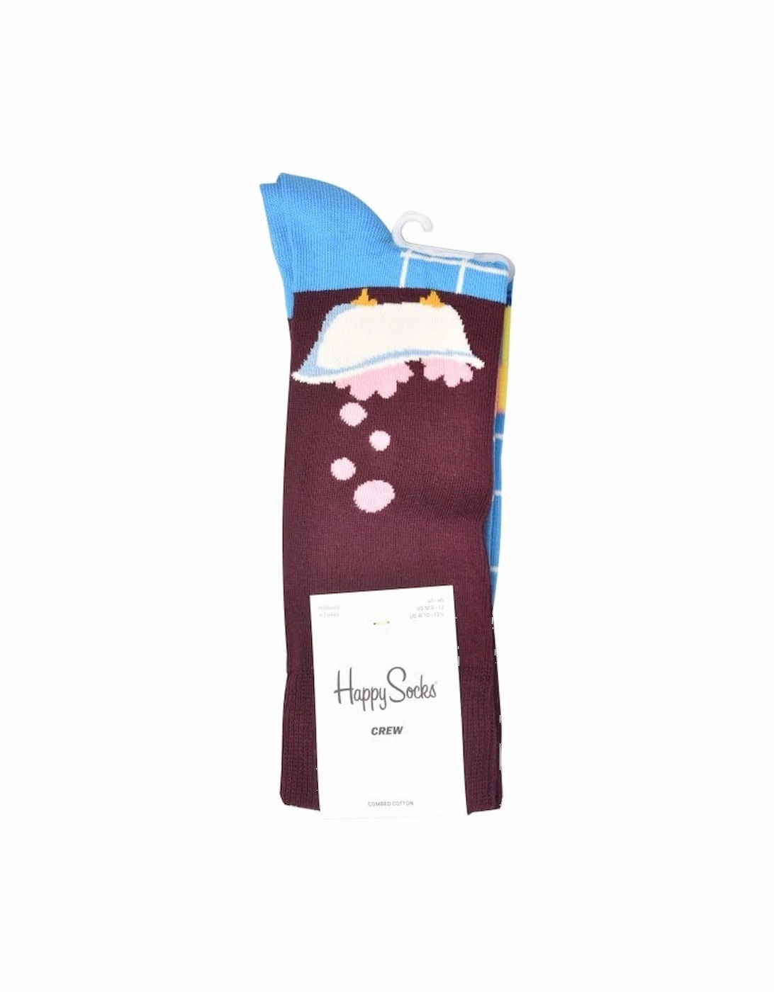 Me Time Socks, Burgundy/Blue