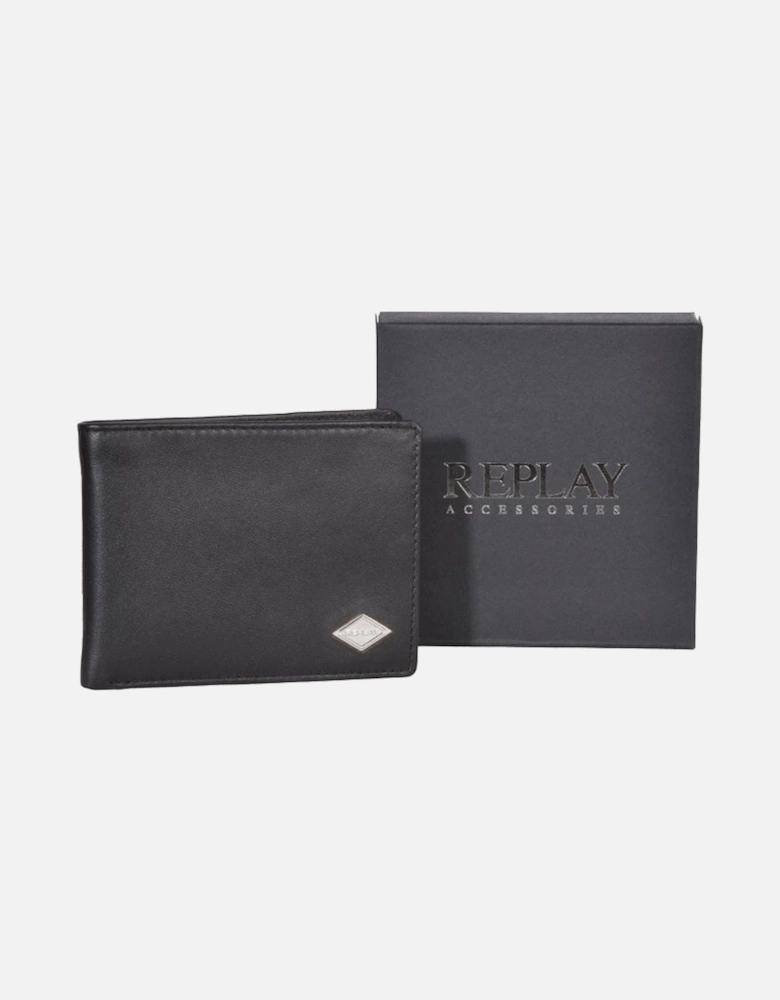 Premium Bi-Fold Leather Wallet, Black