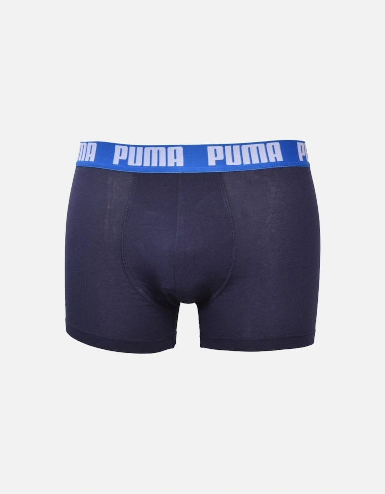 2-Pack Coloured Waistband Boxer Briefs, Blue/Navy