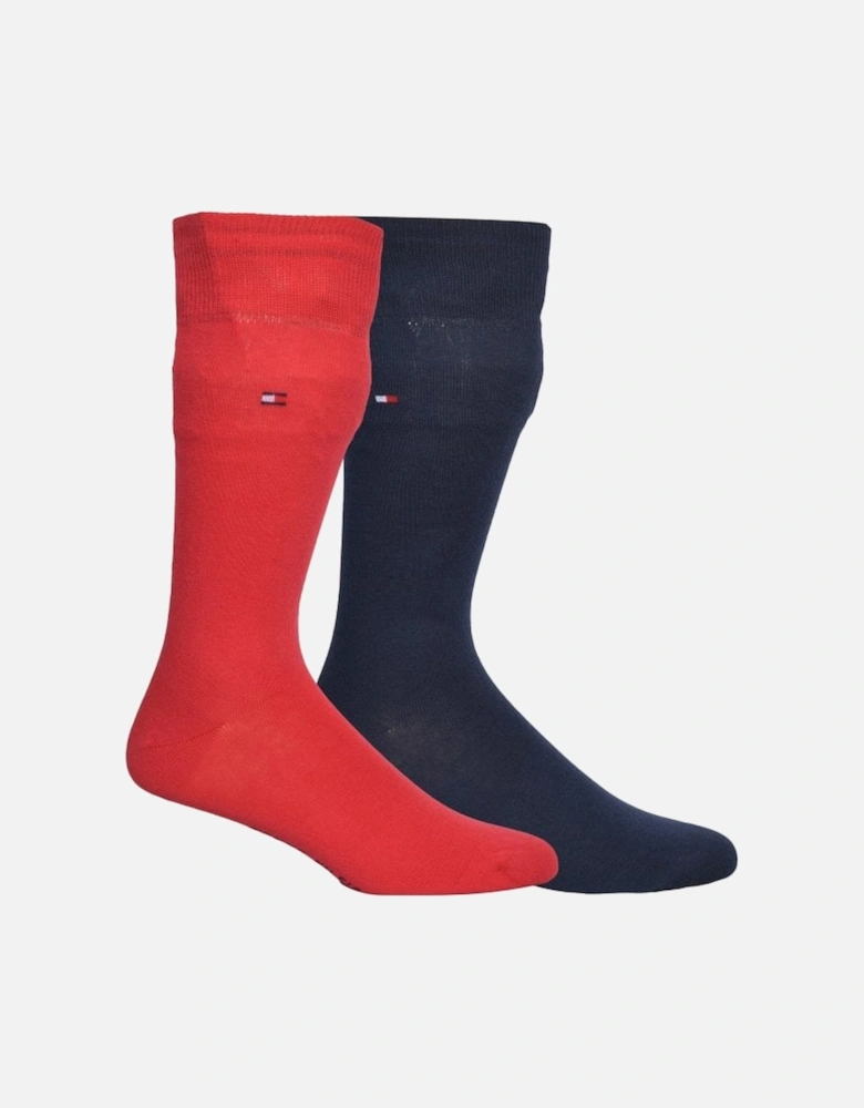 2-Pack Classic Socks, Red/Navy