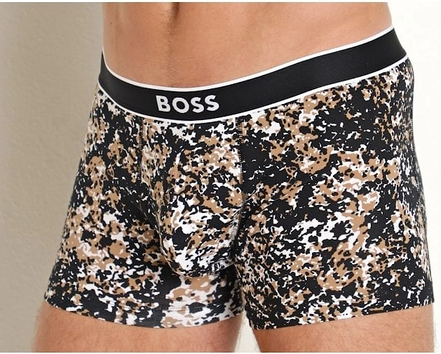 Abstract Print Boxer Trunk, Medium Beige, 2 of 1