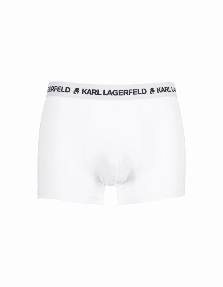 3-Pack Logo Boxer Trunks, Black/White/Grey