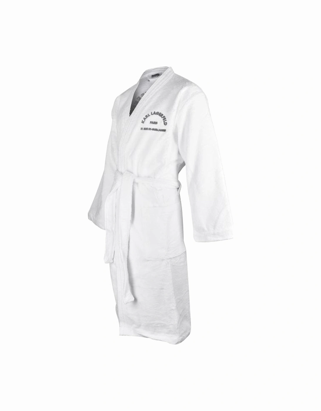 Address Logo Towelling Bathrobe, White