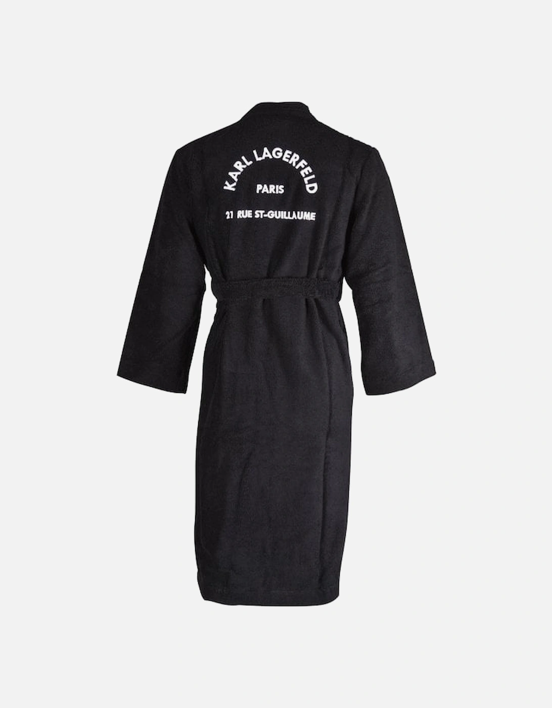 Address Logo Towelling Bathrobe, Black