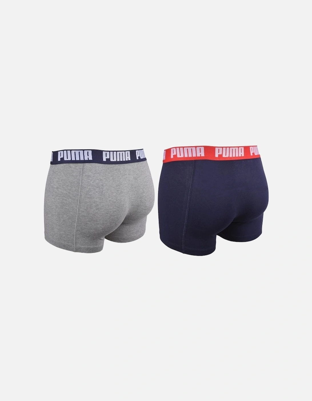 2-Pack Coloured Waistband Boxer Briefs, Navy/Grey