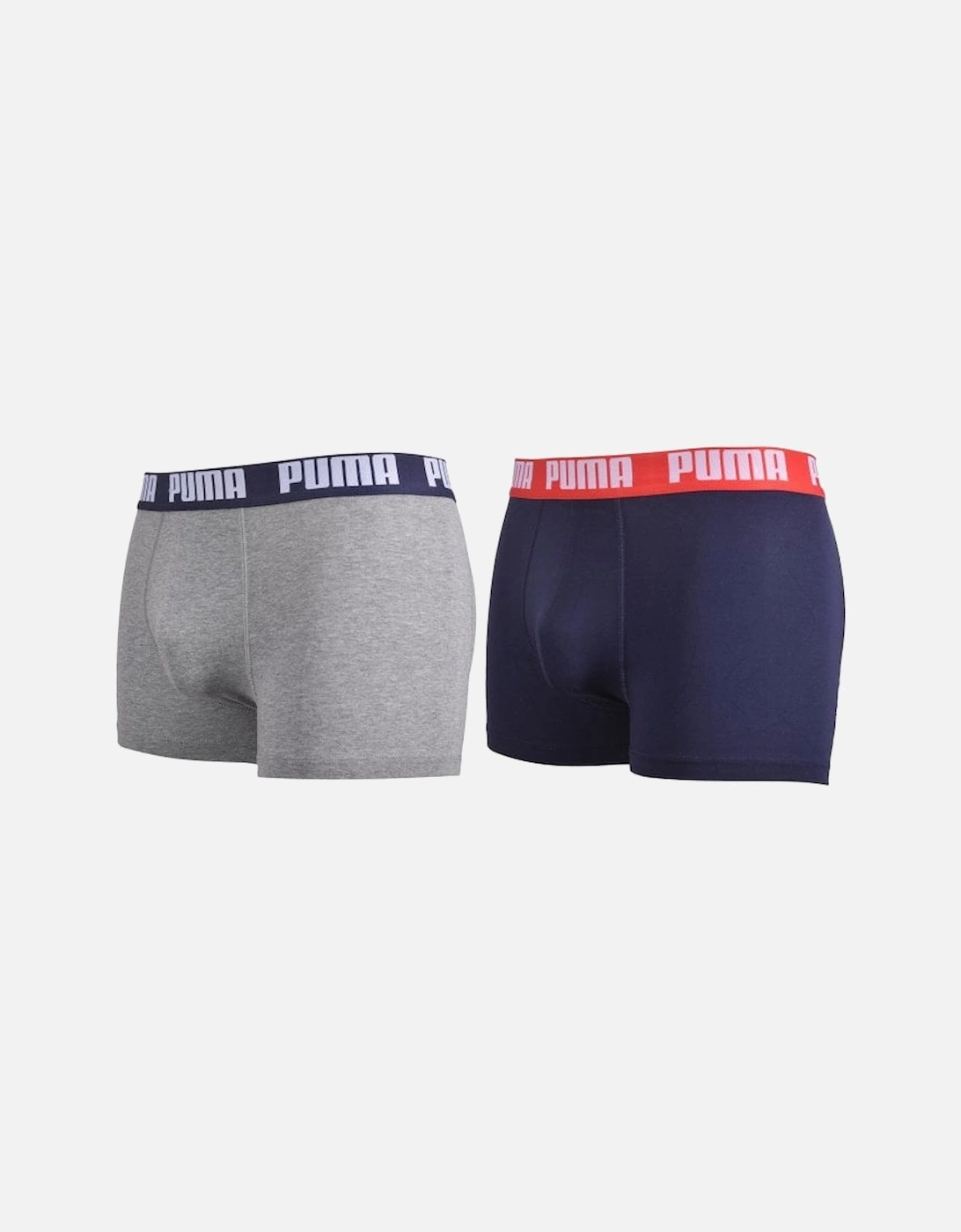 2-Pack Coloured Waistband Boxer Briefs, Navy/Grey