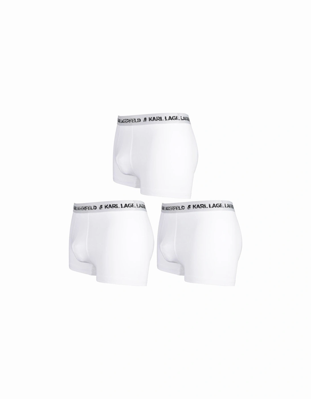 3-Pack Logo Boxer Trunks, White