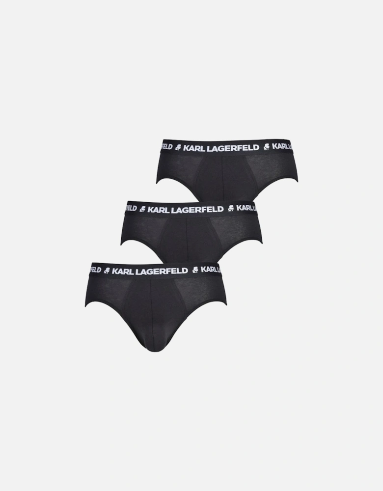 3-Pack Logo Briefs, Black