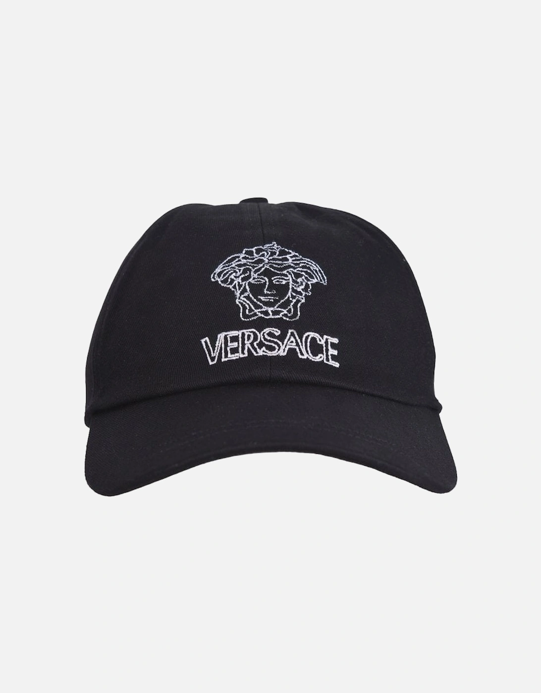 Medusa Logo Baseball Cap, Black/white, 9 of 8