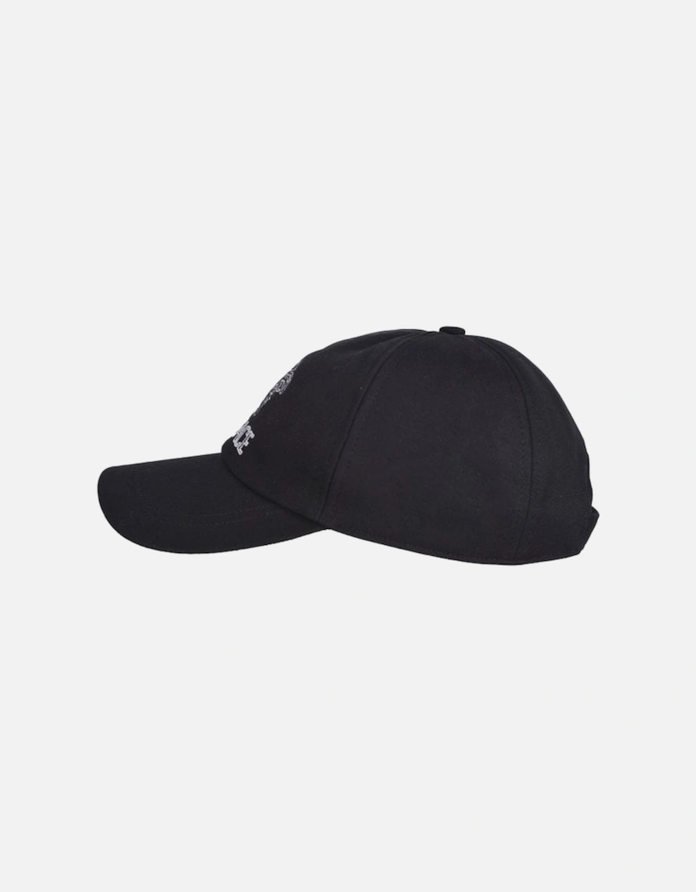 Medusa Logo Baseball Cap, Black/white