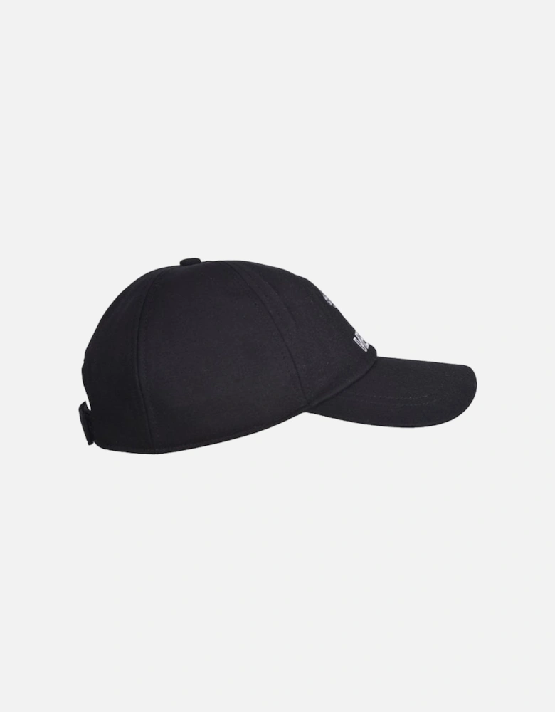 Medusa Logo Baseball Cap, Black/white