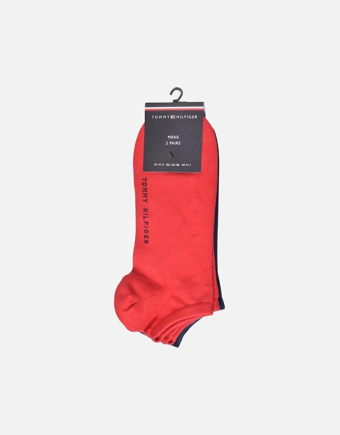 2-Pack Trainer Socks, Navy/Red