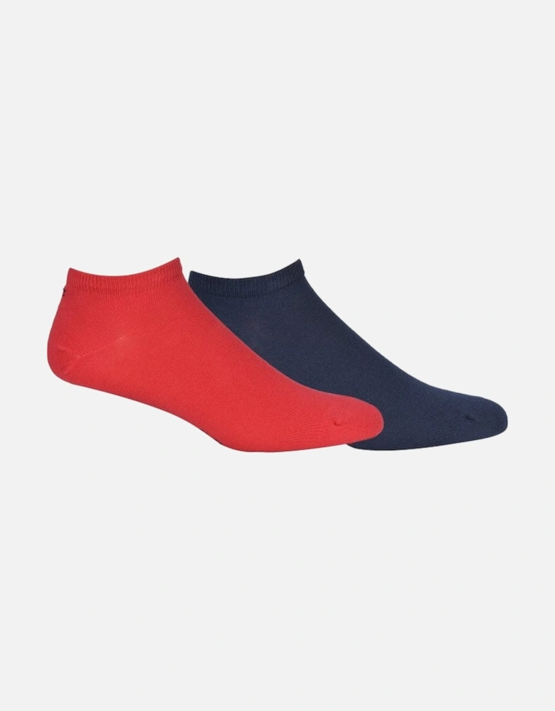 2-Pack Trainer Socks, Navy/Red