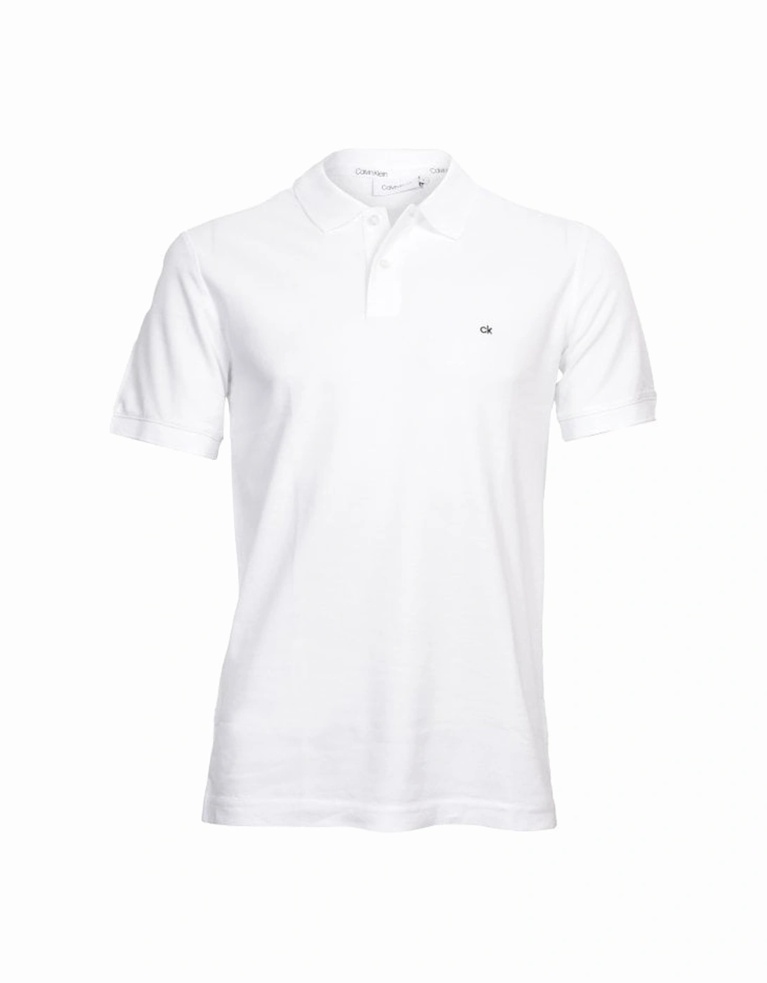 Embroidered Logo Refined Pique Cotton Polo Shirt, Perfect White, 4 of 3