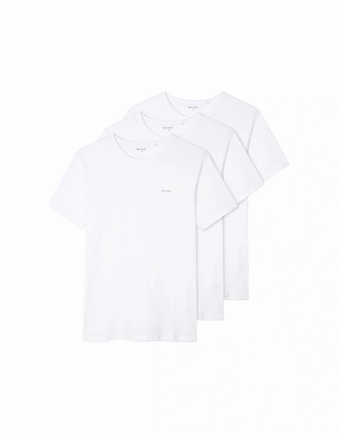 3-Pack Logo Organic Cotton T-Shirts, White, 4 of 3