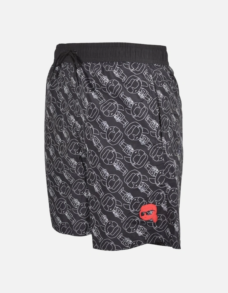 Ikonic 2.0 Print Swim Shorts, Black