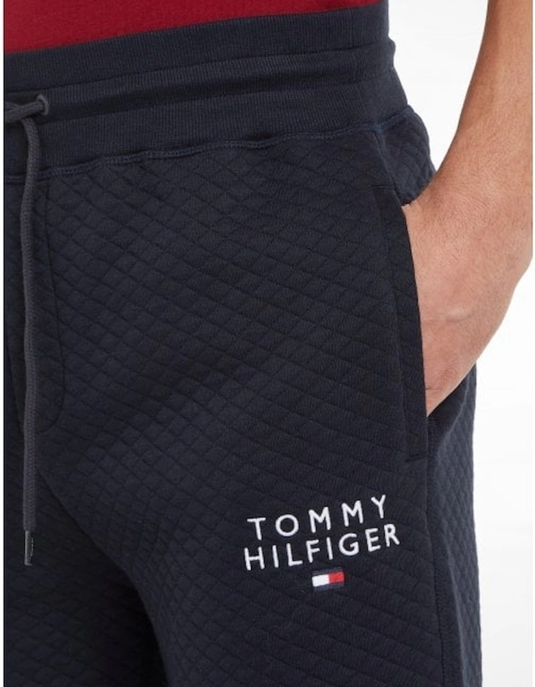 Premium Quilted Tracksuit Jogging Bottoms, Navy