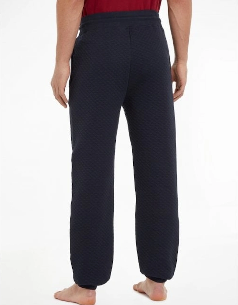 Premium Quilted Tracksuit Jogging Bottoms, Navy