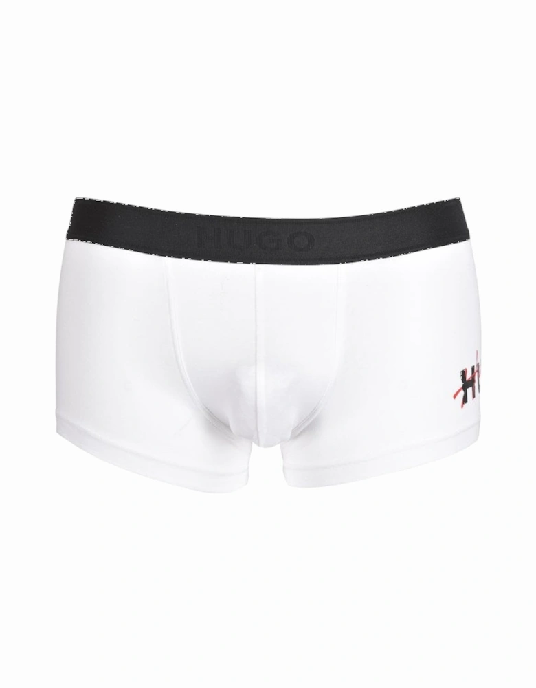 Excite Combined Logo Boxer Trunk, White