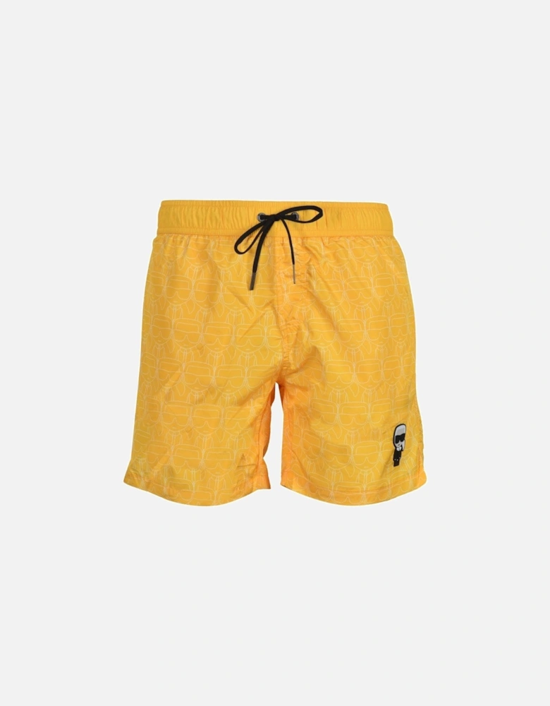 Ikonic Print Swim Shorts, Yellow