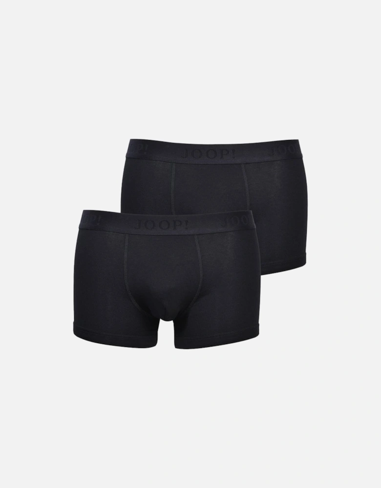 2-Pack Cotton Modal Boxer Trunks, Black