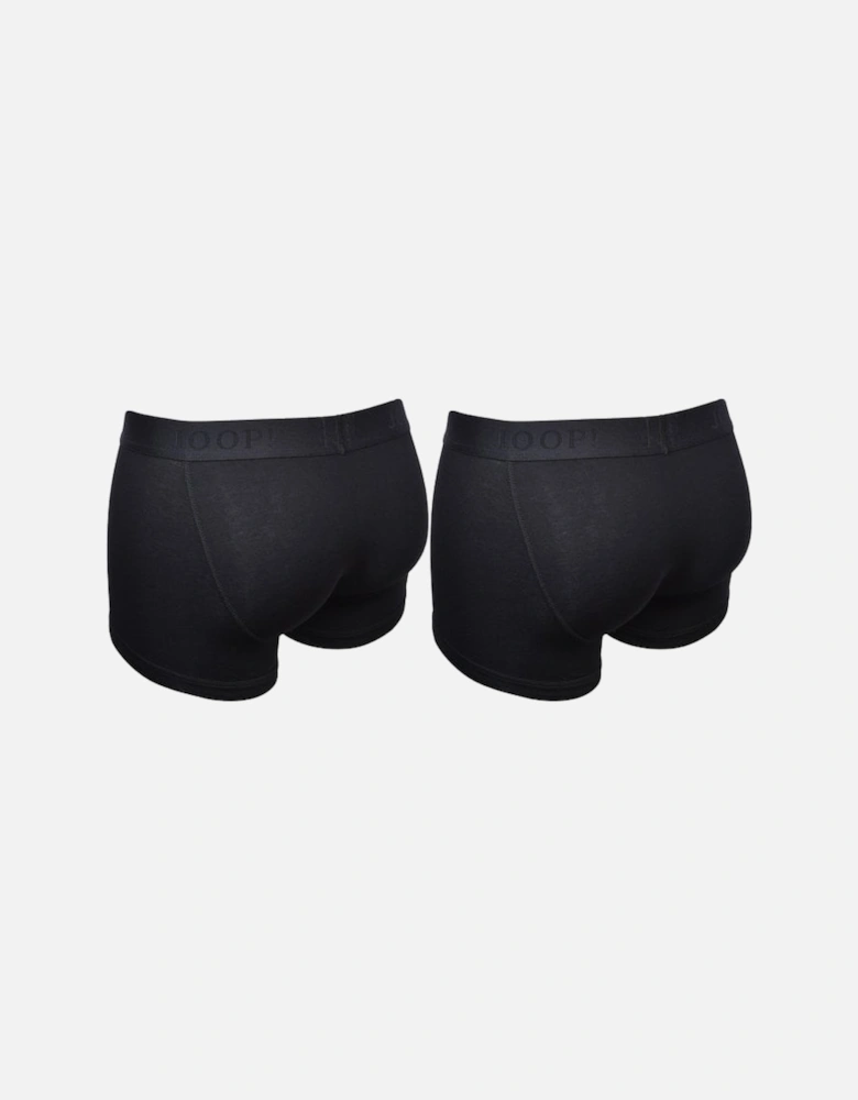 2-Pack Cotton Modal Boxer Trunks, Black