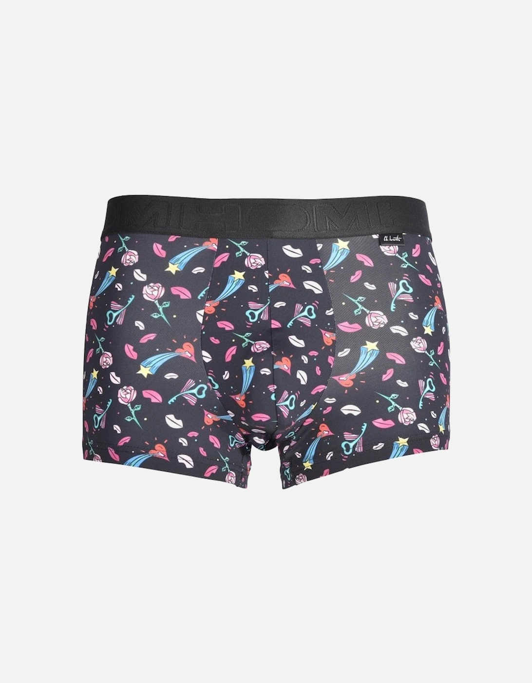 Amour Print Boxer Trunk, Black, 5 of 4