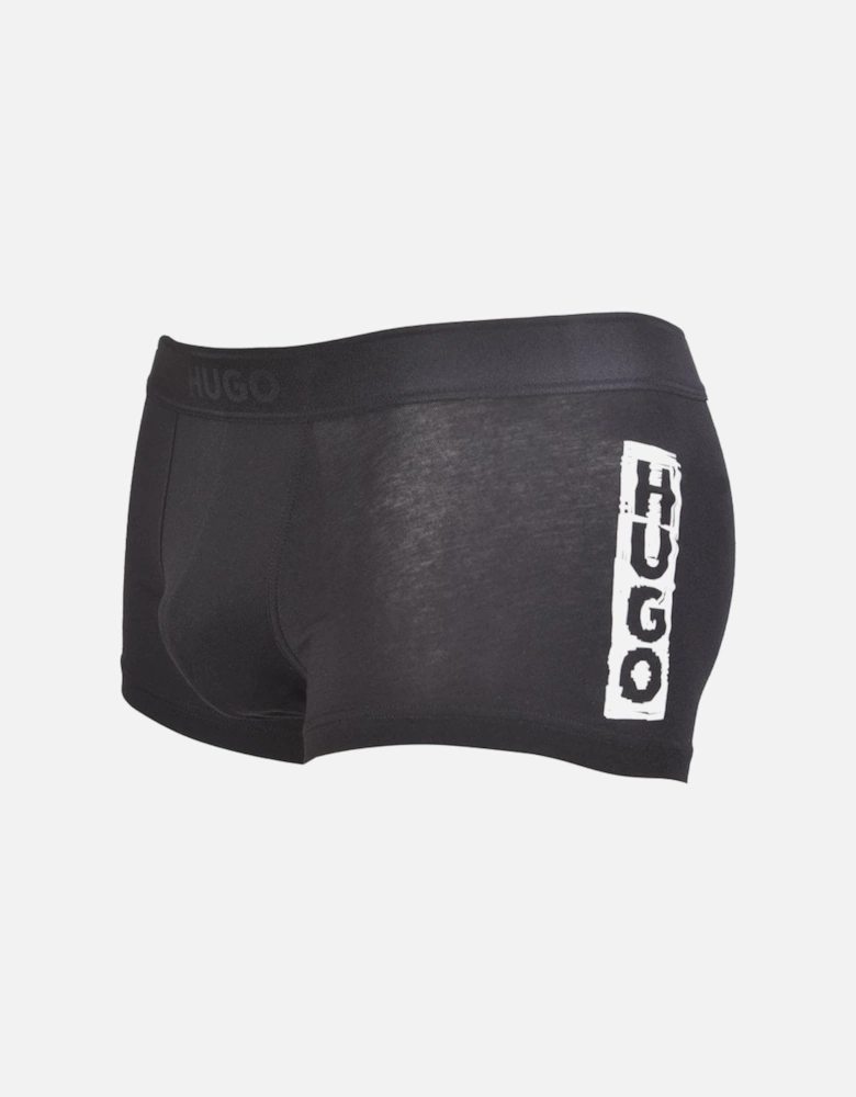 Excite Side Block Logo Boxer Trunk, Black