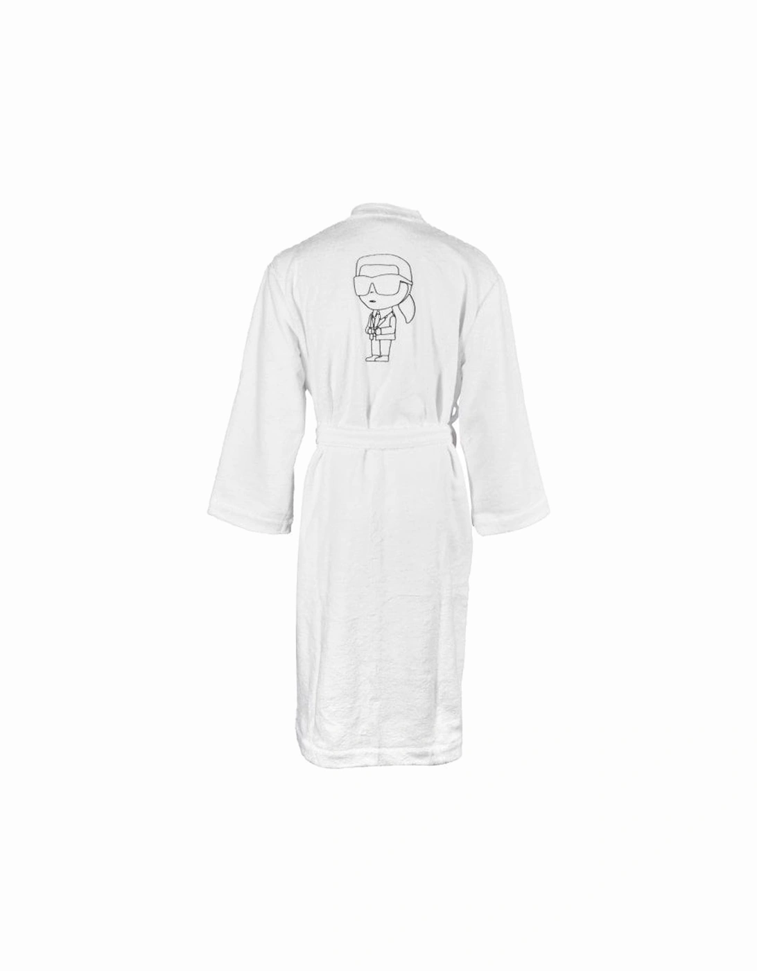 Ikonik 2.0 Logo Towelling Bathrobe, White