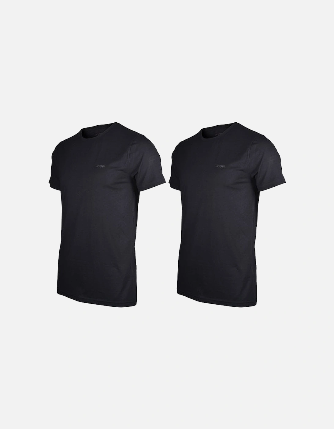 2-Pack Cotton Modal Crew-Neck T-Shirts, Black