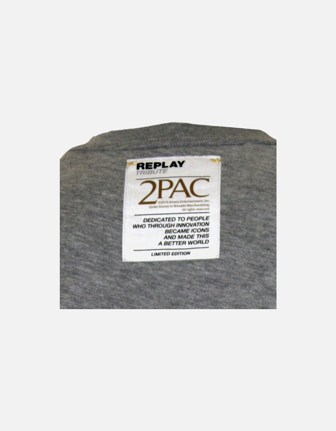 2Pac "If I Fail" Lyrics T-Shirt, Grey Melange