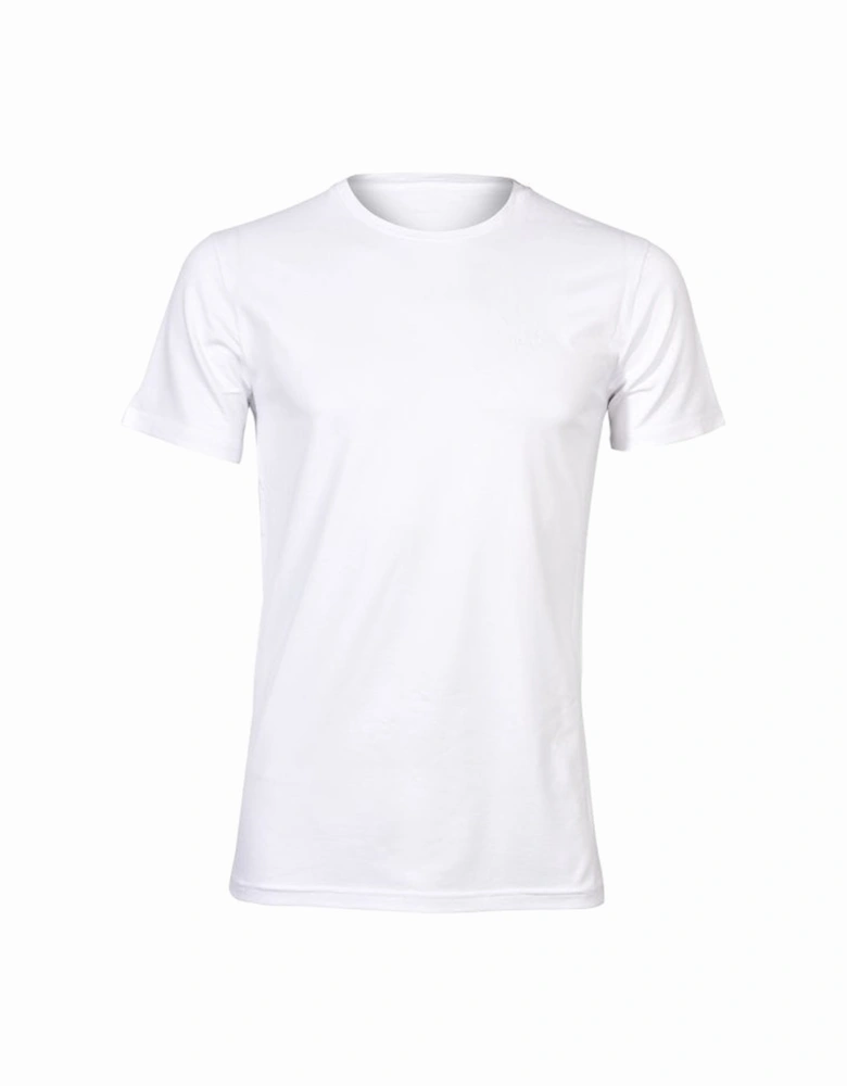 2-Pack Cotton Modal Crew-Neck T-Shirts, White